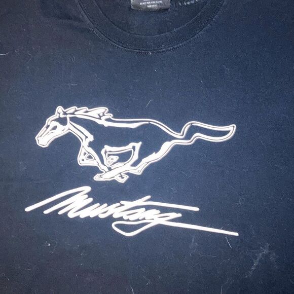 Vintage Steve & Barry’s Men’s Size XXL Black and White Ford Mustang Short Sleeve - Picture 4 of 4